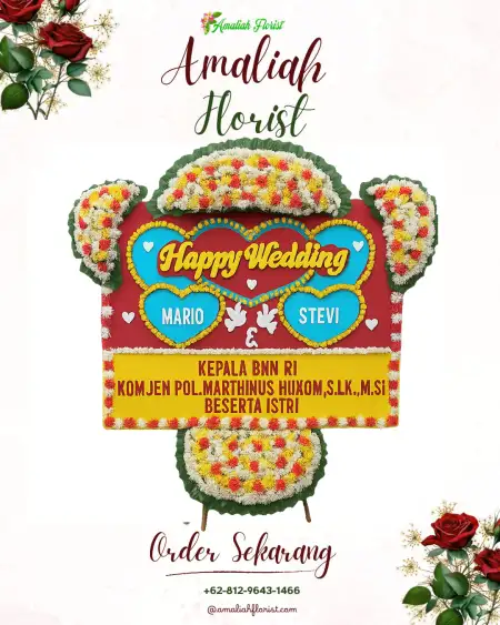 Papan Bunga Pernikahan Selogabus